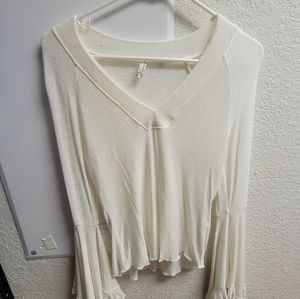 Sweater with bell sleeves